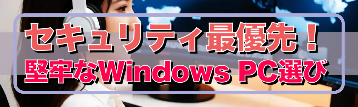 セキュリティ最優先！堅牢なWindows PC選び