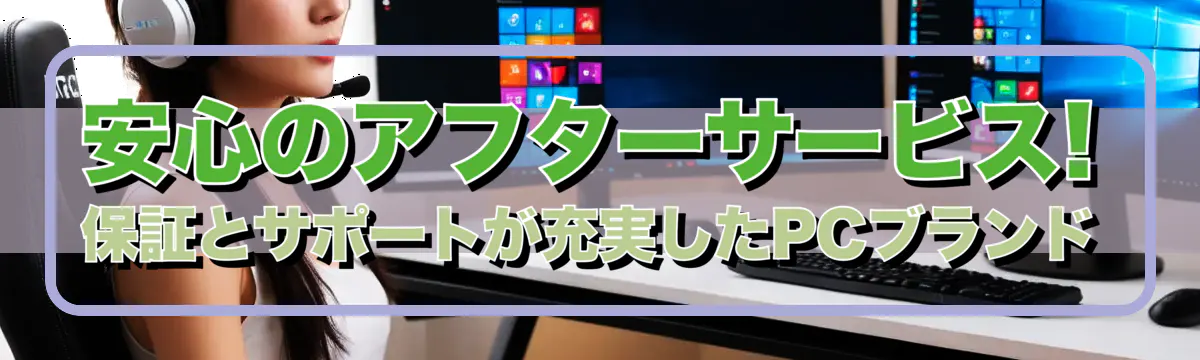 安心のアフターサービス! 保証とサポートが充実したPCブランド