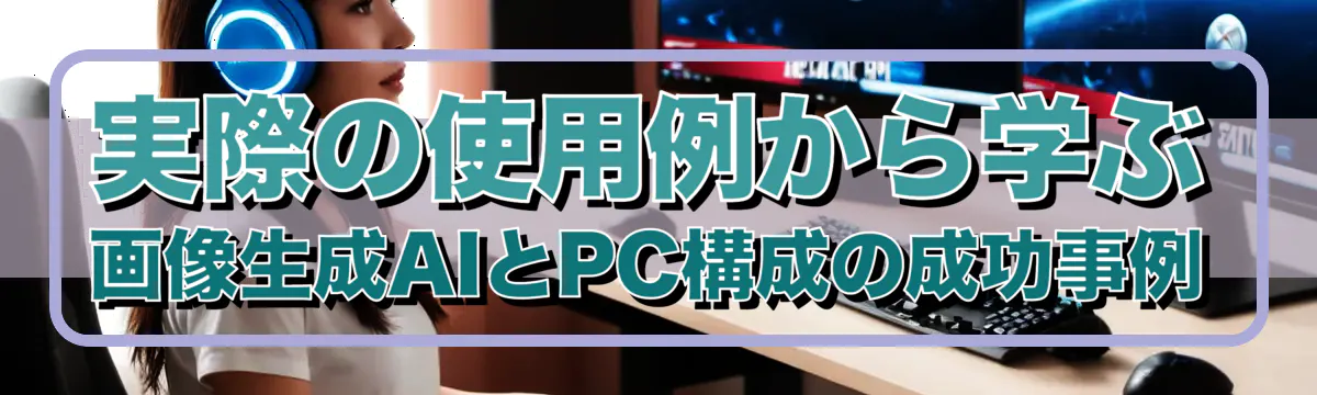 実際の使用例から学ぶ 画像生成AIとPC構成の成功事例