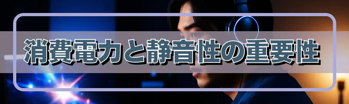 消費電力と静音性の重要性
