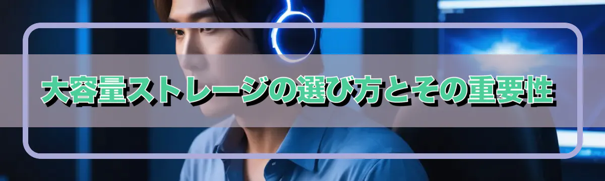 大容量ストレージの選び方とその重要性