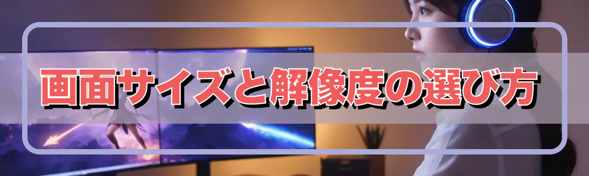 画面サイズと解像度の選び方