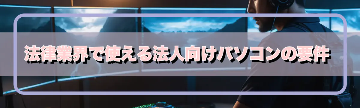 法律業界で使える法人向けパソコンの要件