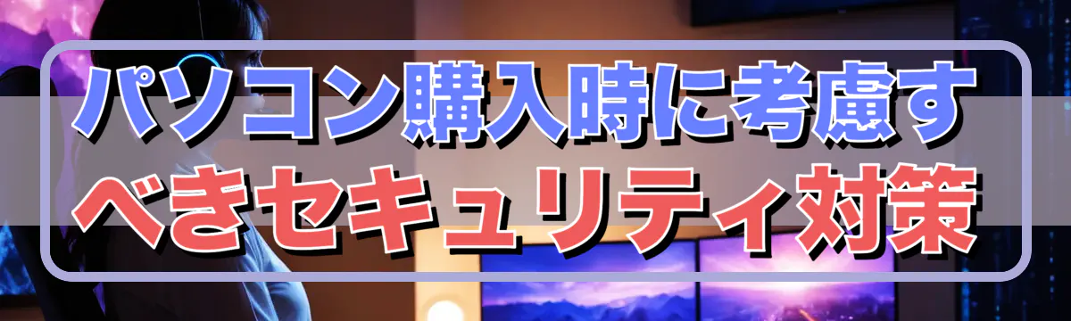 パソコン購入時に考慮すべきセキュリティ対策