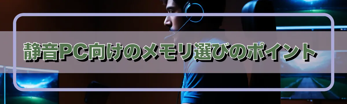 静音PC向けのメモリ選びのポイント