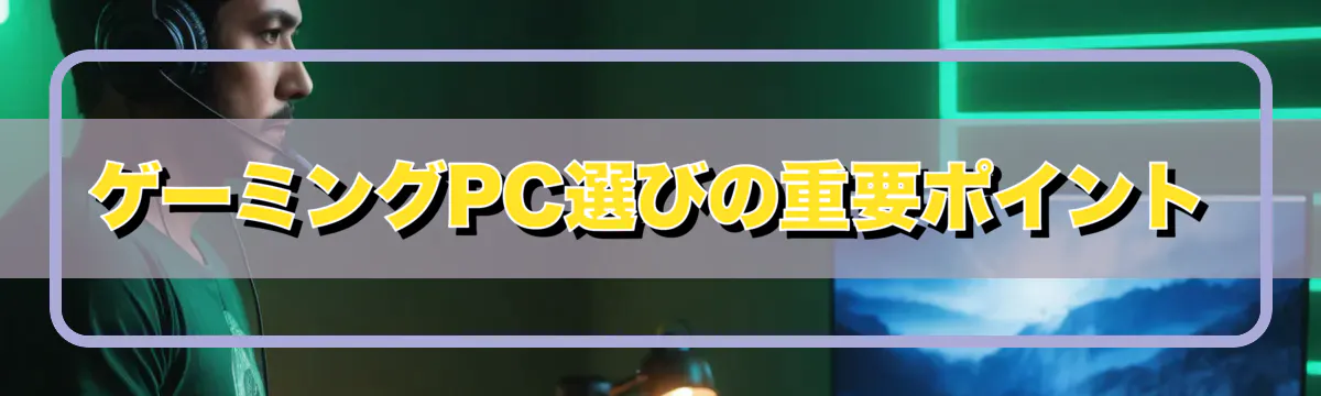 ゲーミングPC選びの重要ポイント