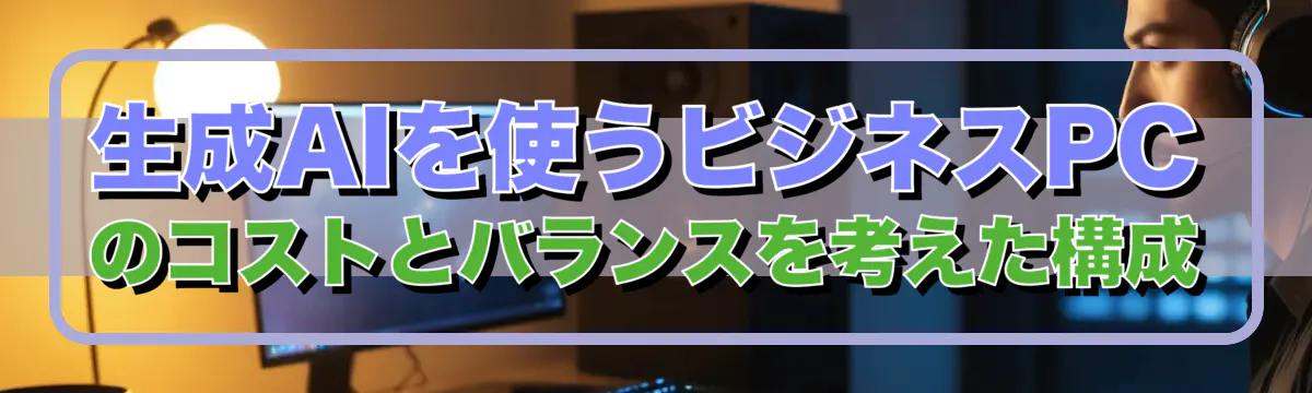 生成AIを使うビジネスPCのコストとバランスを考えた構成