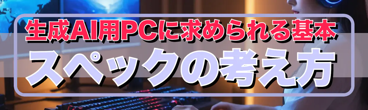 生成AI用PCに求められる基本スペックの考え方