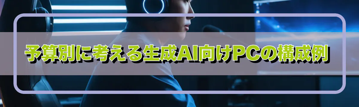 予算別に考える生成AI向けPCの構成例