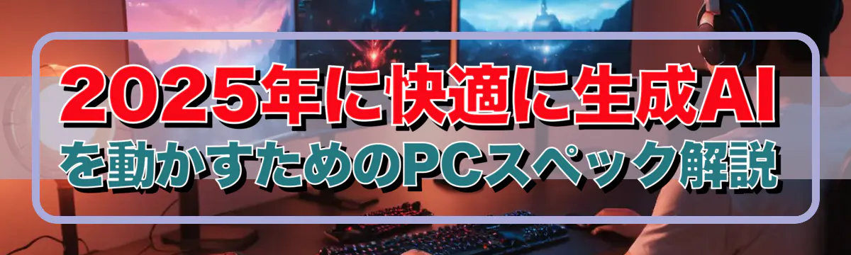2025年に快適に生成AIを動かすためのPCスペック解説