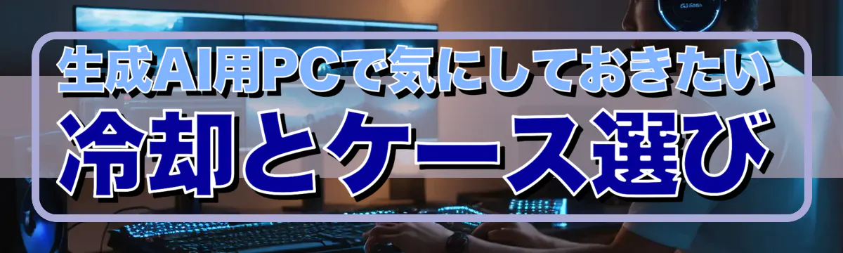 生成AI用PCで気にしておきたい冷却とケース選び