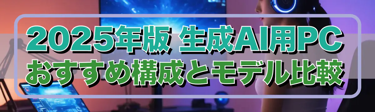 2025年版 生成AI用PCおすすめ構成とモデル比較