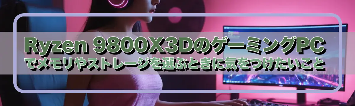 Ryzen 9800X3DのゲーミングPCでメモリやストレージを選ぶときに気をつけたいこと