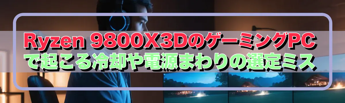 Ryzen 9800X3DのゲーミングPCで起こる冷却や電源まわりの選定ミス