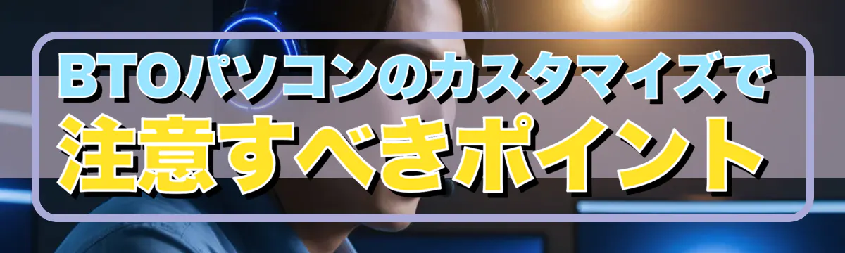 BTOパソコンのカスタマイズで注意すべきポイント