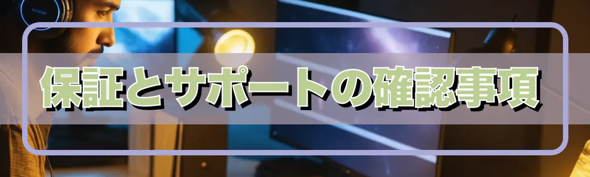 保証とサポートの確認事項
