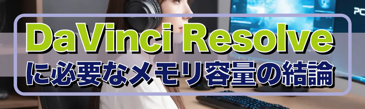 DaVinci Resolveに必要なメモリ容量の結論