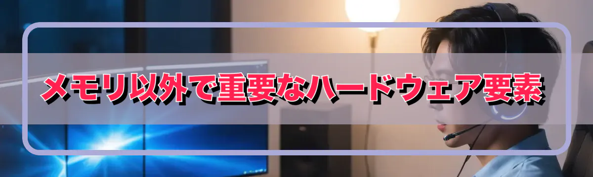 メモリ以外で重要なハードウェア要素
