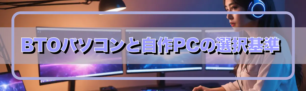 BTOパソコンと自作PCの選択基準