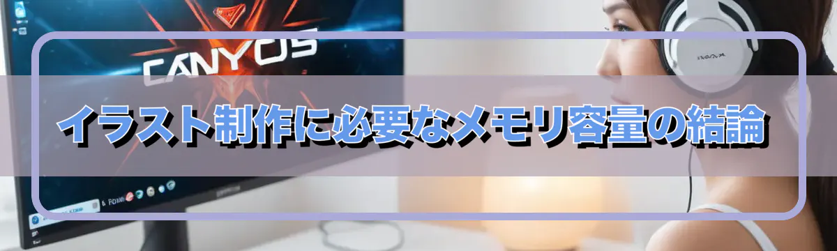 イラスト制作に必要なメモリ容量の結論