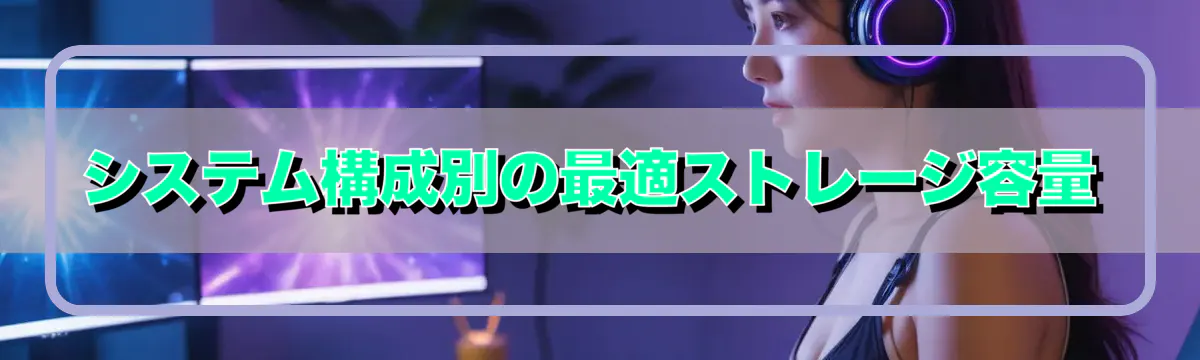 システム構成別の最適ストレージ容量