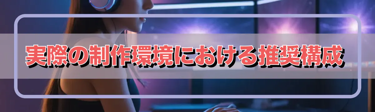 実際の制作環境における推奨構成