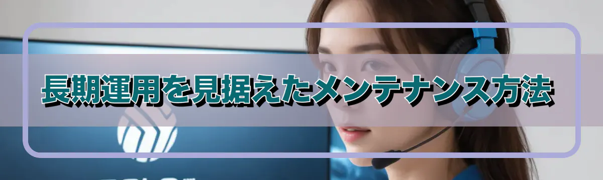 長期運用を見据えたメンテナンス方法