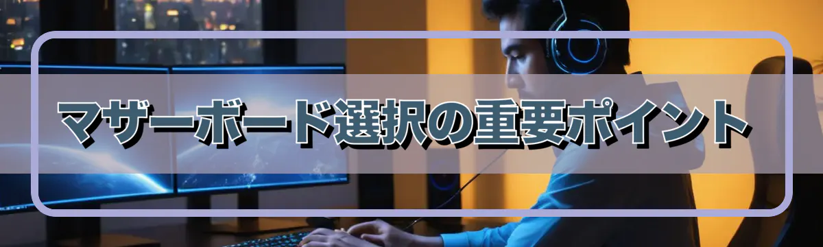 マザーボード選択の重要ポイント