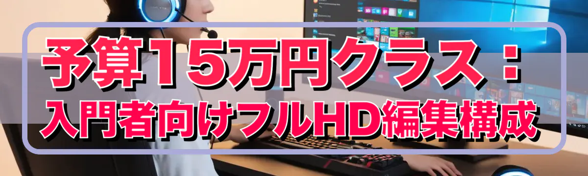 予算15万円クラス：入門者向けフルHD編集構成