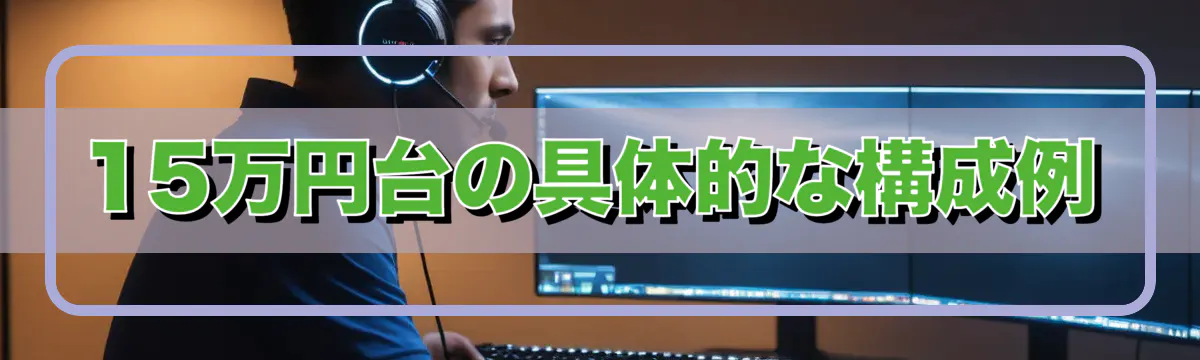 15万円台の具体的な構成例