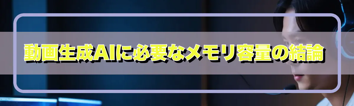 動画生成AIに必要なメモリ容量の結論
