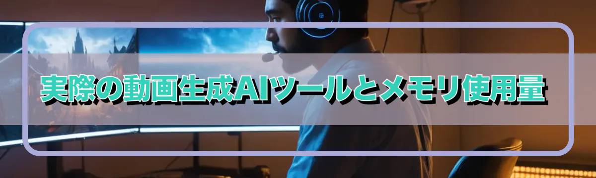 実際の動画生成AIツールとメモリ使用量
