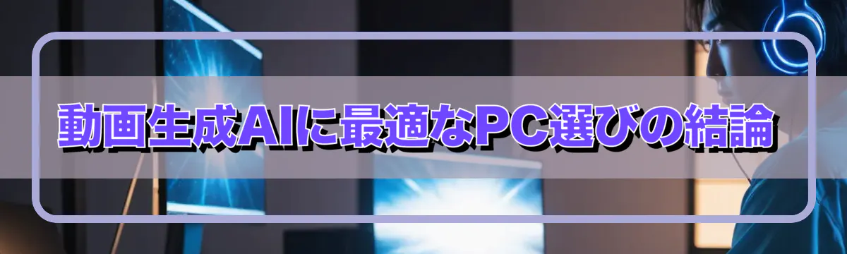 動画生成AIに最適なPC選びの結論