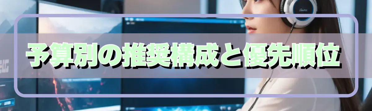 予算別の推奨構成と優先順位