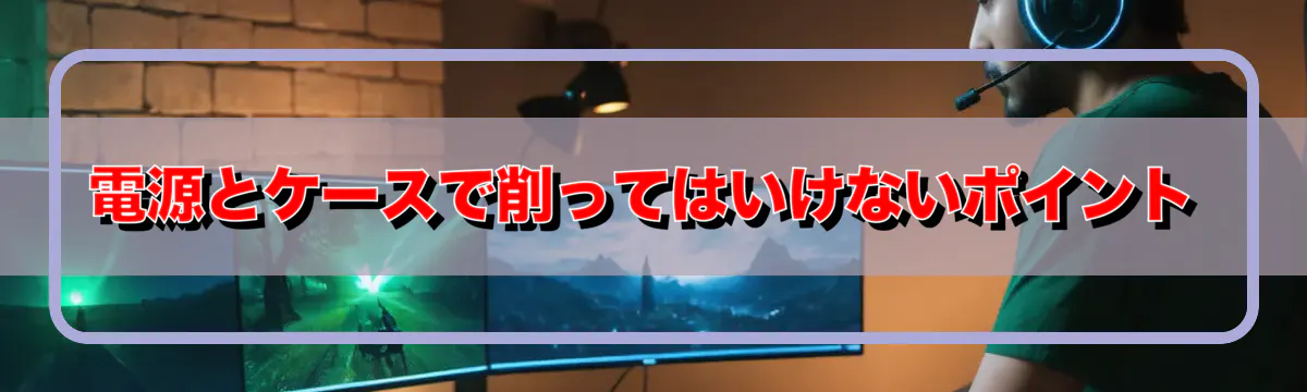 電源とケースで削ってはいけないポイント
