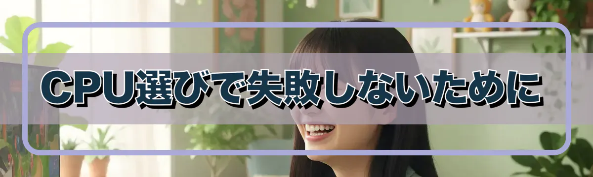 CPU選びで失敗しないために