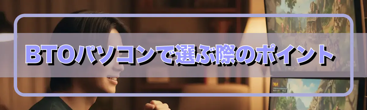 BTOパソコンで選ぶ際のポイント