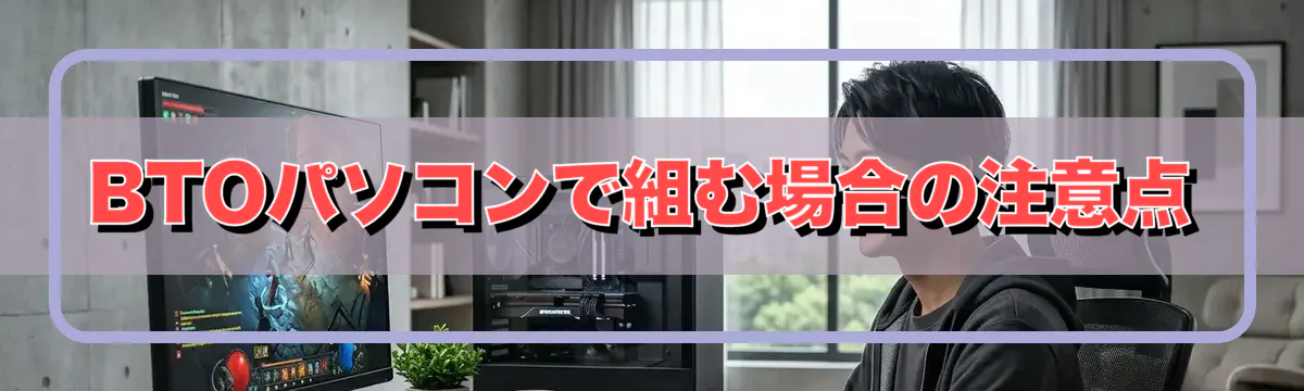 BTOパソコンで組む場合の注意点