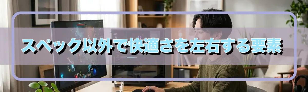スペック以外で快適さを左右する要素