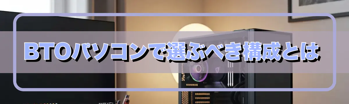 BTOパソコンで選ぶべき構成とは