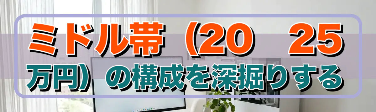 ミドル帯(20〜25万円)の構成を深掘りする