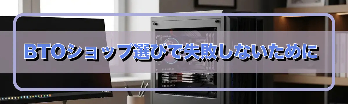 BTOショップ選びで失敗しないために